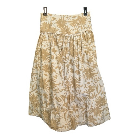 Japna Dresses & Skirts - 🆕 NWOT Japna cream & tan tropical print midi skirt | size small